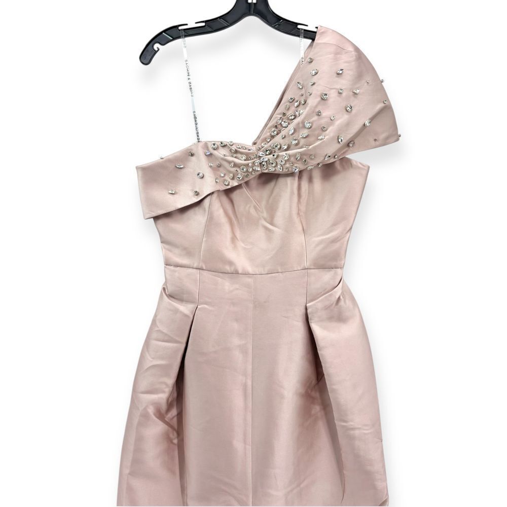 Sachin &‎ Babi NEW Delilah Crystal Embellished Gown in Silver Peony $1,095 Sz 12 - Picture 6 of 13
